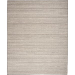 Interweave Grey 10 ft. x 14 ft. Solid Ombre Geometric Modern Area Rug