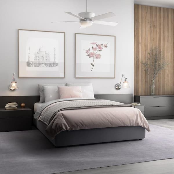 Harranvale 54 in. Indoor Integrated LED White Global Ceiling Fan with Remote for Living Room and Bedroom