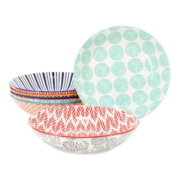 Elama Amelia 6 Piece Assorted Stoneware Bowl Set