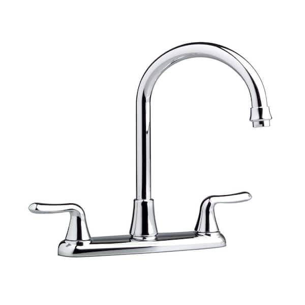 American Standard Colony Soft 2-Handle Standard Kitchen Faucet with Gooseneck Spout with 1.5 gpm in Polished Chrome