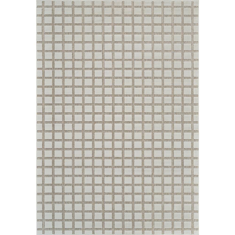 Maise Beige Cream 4 ft. x 6 ft. Modern Checkered Indoor Area Rug price history on PriceWatchPro