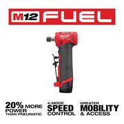 M12 FUEL 12V Lithium-Ion Brushless Cordless 1/4 in. Right Angle Die Grinder Kit w/M12 3/8 in. Ratchet