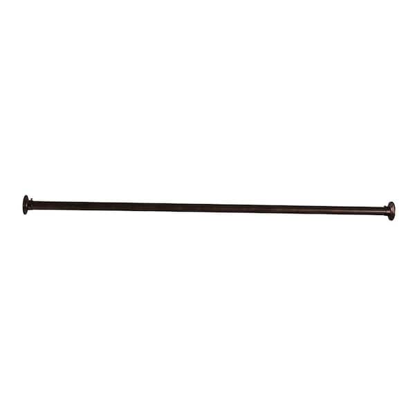 Straight Shower Rod, Straight Double Shower Curtain Rod Oil Rubbed Bronze
