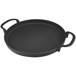 1-Piece Griddle Cast-Iron with Handles in Black for Weber 22-1/2 in. Charcoal Kettle Grills