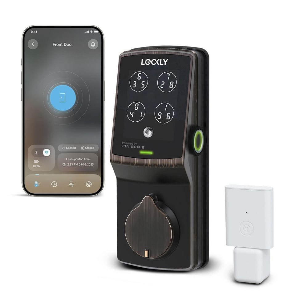 Secure Pro Venetian Bronze Deadbolt WiFi Smart Lock with 3D Fingerprint, Hack-proof Keypad, Mobile app, Alexa/Hey Google price history on PriceWatchPro