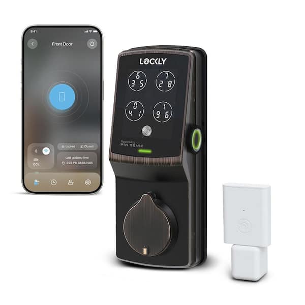 Secure Pro Venetian Bronze Deadbolt WiFi Smart Lock with 3D Fingerprint, Hack-proof Keypad, Mobile app, Alexa/Hey Google