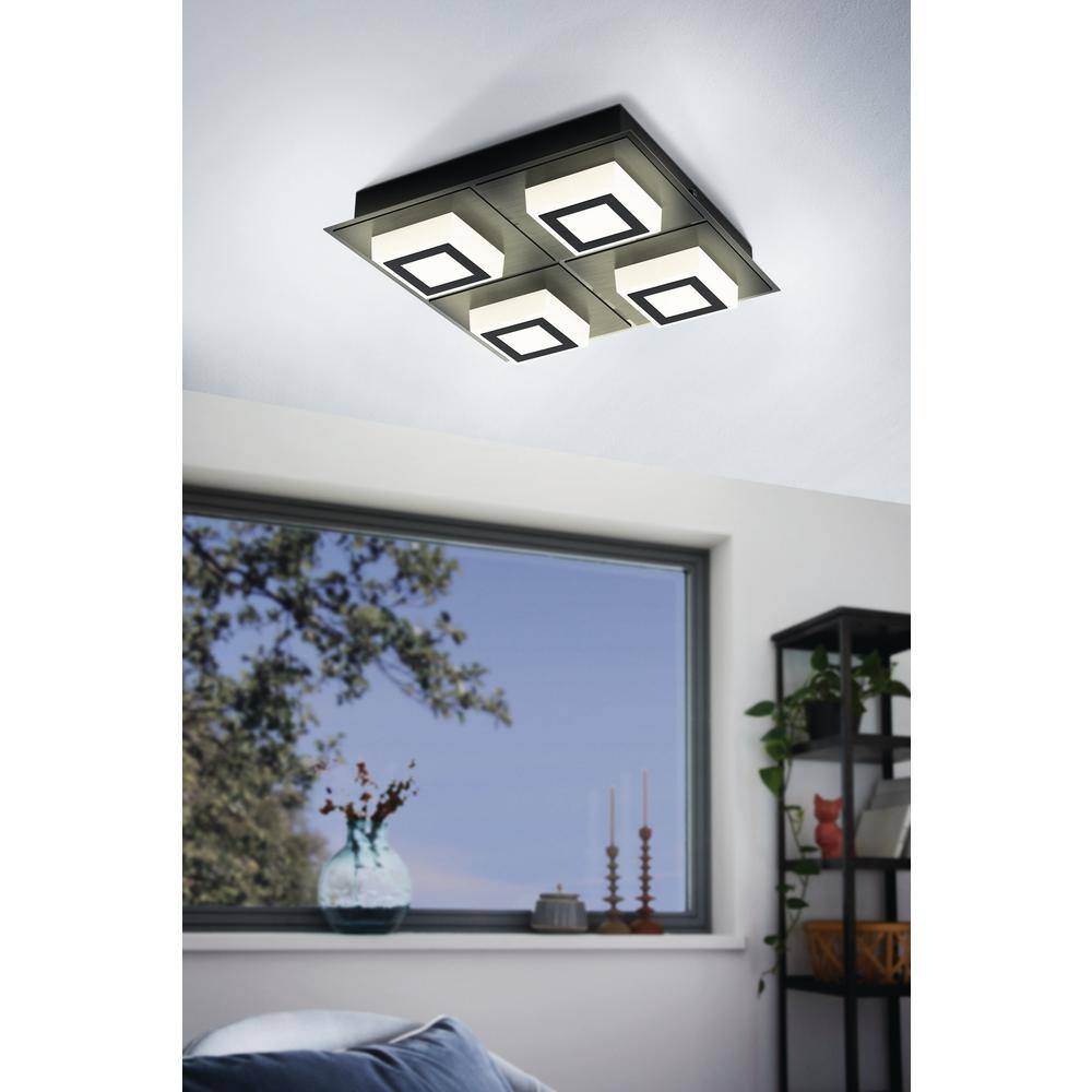 Masiano Black and White Aluminum LED Ceiling Light