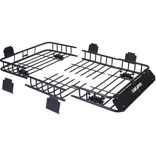 150 lbs. Capacity Motoring Roof Rack Cargo Carrier with 2-Pieces 12 ft. Tie-Down Straps