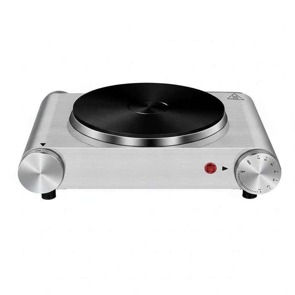 0 in. Electric Coil Single Burner Hotplate 1500 W Silver Stainless