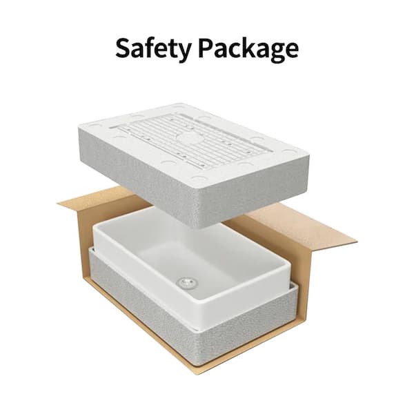 Unbranded - 30 in. Farmhouse Apron Front Single Bowl White Fireclay Kitchen Sink with Bottom Grid, Roll Mat, Cutting Board, Strainer