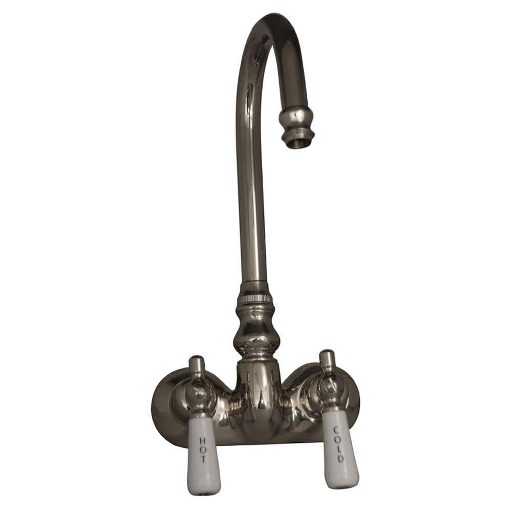Porcelain Lever 2-Handle Claw Foot Tub Faucet in Polished Nickel price history on PriceWatchPro