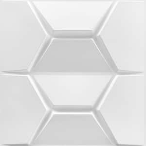 Falkirk Ross 2/25 in. x 19.7 in. x 19.7 in. White PVC Trapezium 3D Decorative Wall Panel