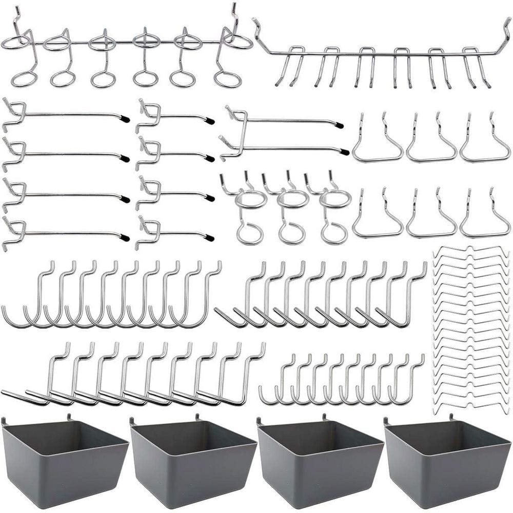 Pegboard Hooks Assortment with Pegboard Bins and Peg Locks for Organizing Various Tools (80-Pack) price history on PriceWatchPro