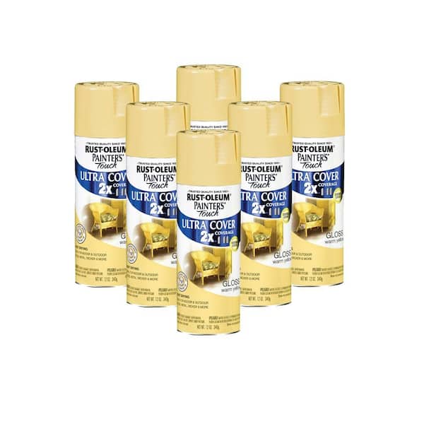 Painter's Touch 12 oz. Warm Yellow Spray Paint (6-Pack)-DISCONTINUED