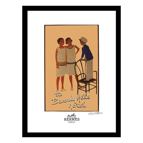 VENICE BEACH Collections Vintage Summer Folk at the Beverly Hills Hotel by Fairchild Paris 1-Piece Framed Graphic Print 18 in. x 14 in.