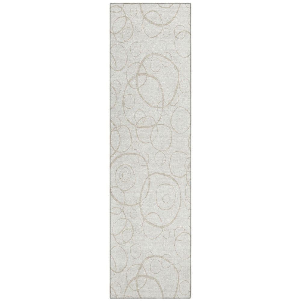 Chantille Machine Washable Indoor/Outdoor Abstract ACN2407 Ivory 2 ft. x 7 ft. Runner Rug price history on PriceWatchPro