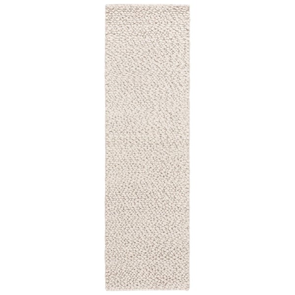 SAFAVIEH Natura 2 ft. x 8 ft. Light Beige Modern Solid Runner Rug ...