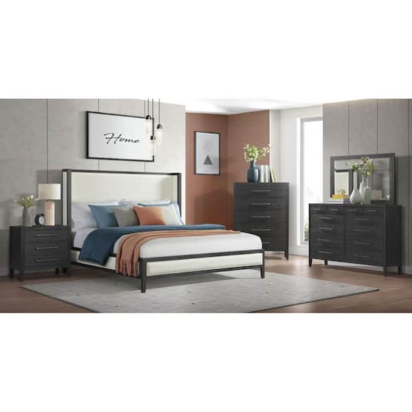 Armes Black 12-Drawer 60 in. Dresser