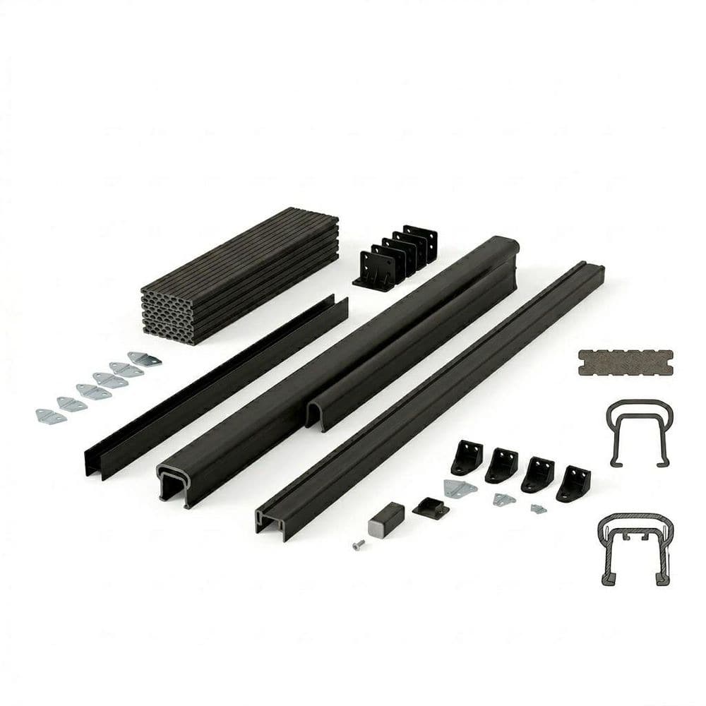 36 in x 96 in Haven View Countryside Serene Black PVC Railing Kit price history on PriceWatchPro