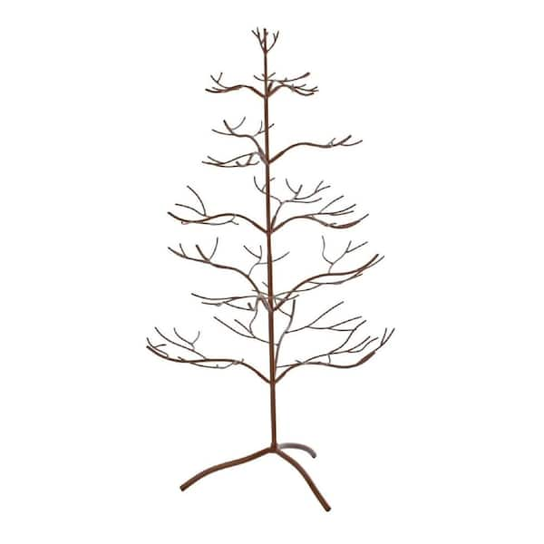 TRIPAR INTERNATIONAL, INC. 36 in. Brown Metal Ornament Tree with ...