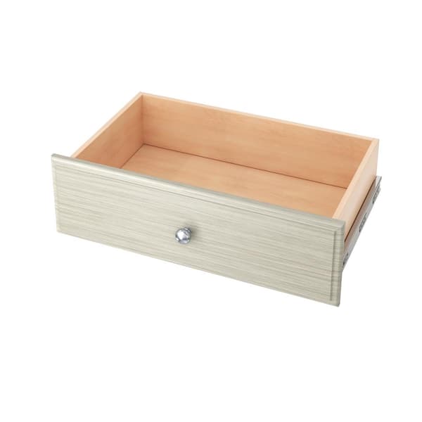 Closet Evolution 8 in. H x 24 in. W Gray Wood Drawer GR9 The Home Depot