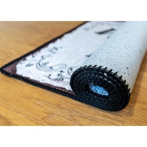 Laundry Room Collection Black 2 ft. x 5 ft. Laundry Room Runner Rug