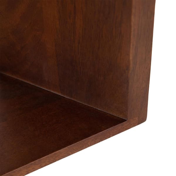 Kate and Laurel Akita 20 in. W x 6 in. D Walnut Brown Wood