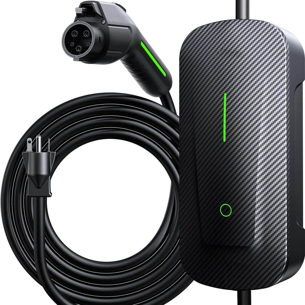 25ft 110-240 Volt Level 1 2 EV Charger Fast Portable Smart Car Charging Cable with Holder NEMA 6-20P Black price history on PriceWatchPro