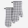 KitchenAid Gingham Cotton Charcoal Grey Oven Mitt Set (2-Pack) O2017474TDKA 52GY