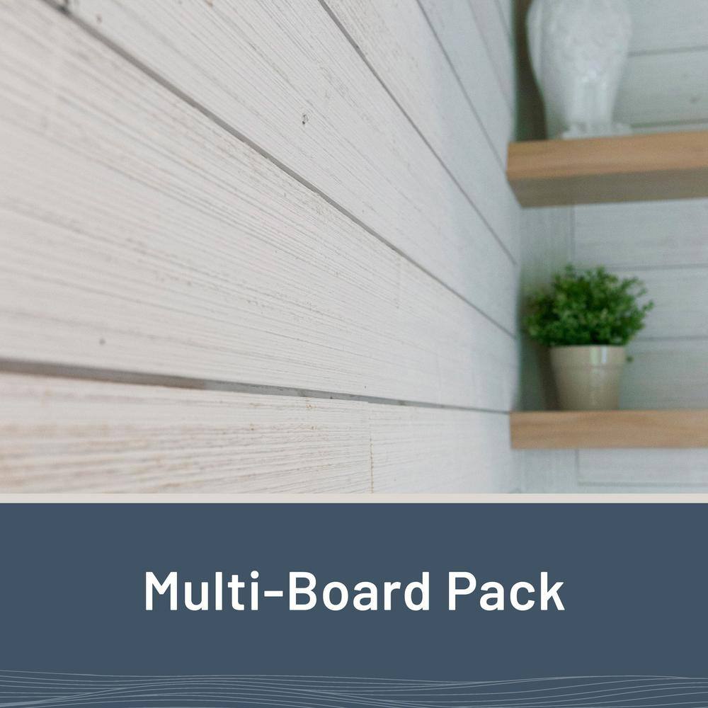 96'' White Pine Rustic Shiplap Wall Panels
