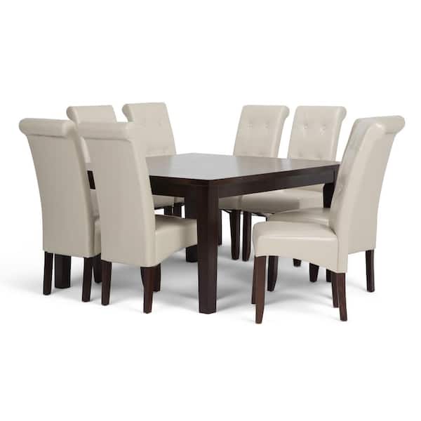 Upholstered Dining Chair, White Dining Room Table Set For 8