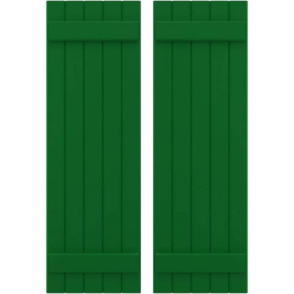 17-1/2 in. W x 70 in. H Americraft 5 Board Exterior Real Wood Joined Board and Batten Shutters Viridian Green price history on PriceWatchPro