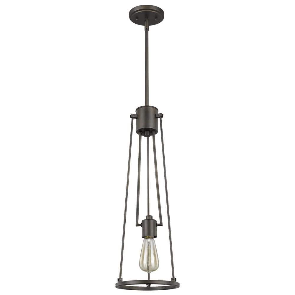 100-Watt 1-Light Bronze Pendant Light with Metal, No Bulbs Included price history on PriceWatchPro
