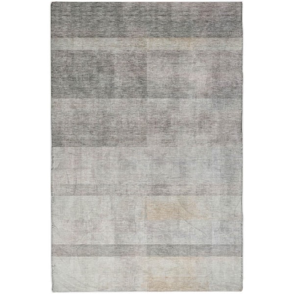 Dream Shag Premium Machine Washable Abstract ADS568 Taupe 3 ft. x 5 ft. Area Rug