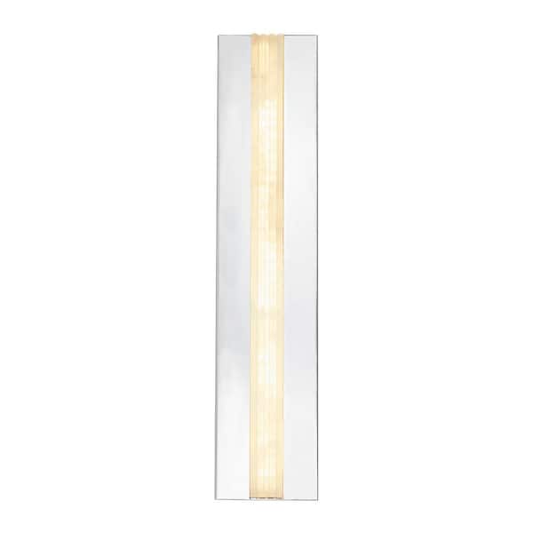 ALORA Kismet 23-in 1 Light 31-Watt Polished Nickel/Alabaster Integrated LED Vanity Light