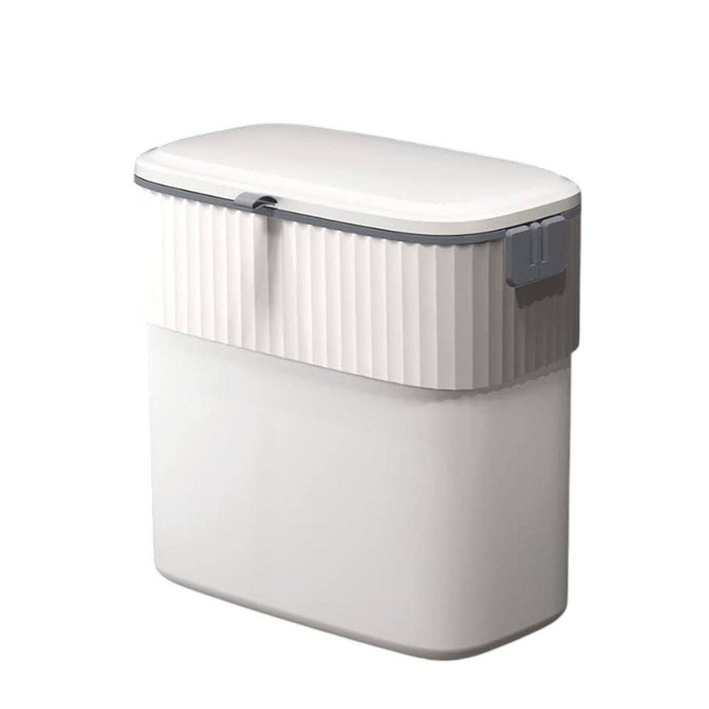 Hanging Trash Can with Lid 2.5 Gal. Compost Bin for Under Sink Plastic Wall-Mounted Small Kitchen Garbage Bin price history on PriceWatchPro