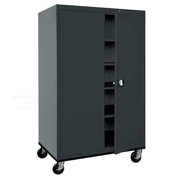 Sandusky Transport Series ( 46 in. W x 78 in. H x 24 in. D ) Freestanding Cabinet in Black