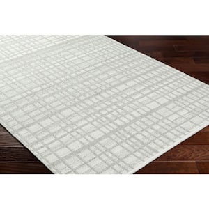 Mardin Light Gray Checkered 5 ft. x 8 ft. Indoor Area Rug