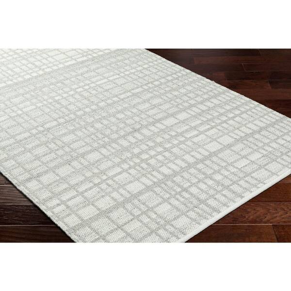 Mardin Light Gray Checkered 6 ft. x 9 ft. Indoor Area Rug