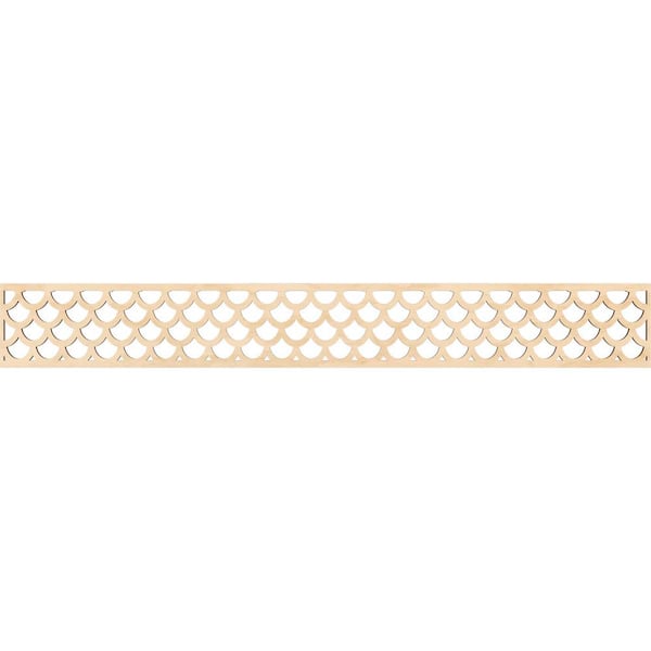 Ekena Millwork Hudson Fretwork 0.25 in. D x 46.5 in. W x 6 in. L Birch Wood Panel Moulding