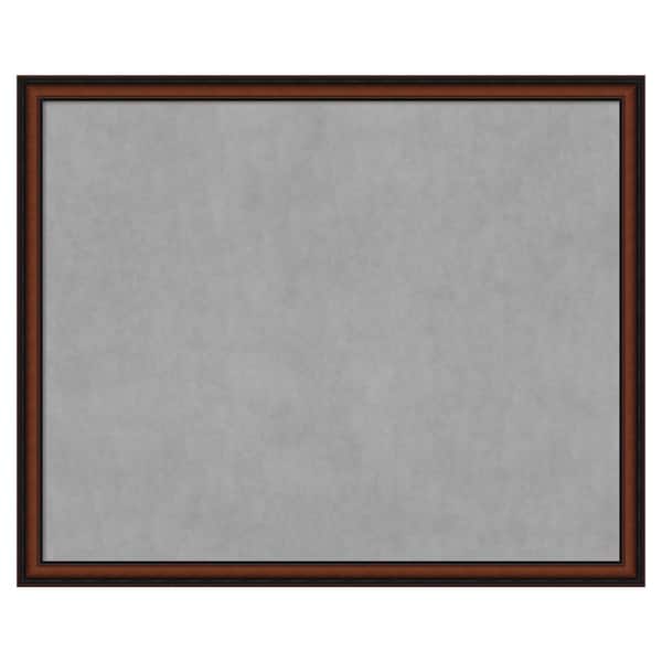 Amanti Art Cyprus Walnut Narrow 43 in. x 35 in. Framed Magnetic Board