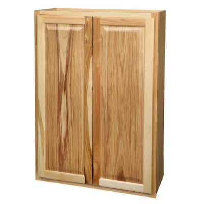 Hampton Wall Kitchen Cabinets in Natural Hickory – Kitchen – The Home Depot