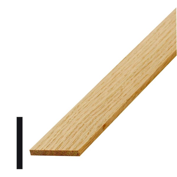 HOUSE OF FARA WM267 1/4 in. D x 1-3/8 in. W x 96 in. L Unfinished Red Oak Wood Lattice Moulding