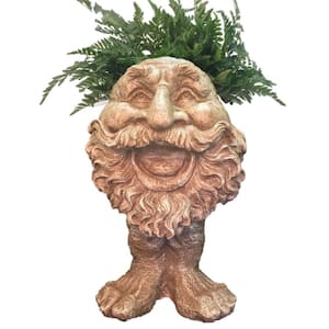 18 in. Stone Wash Ole Salty the Muggly Statue Face Planter Holds 7 in. Pot