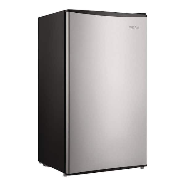 3.3 cu. ft. Mini Refrigerator in Stainless Look with 7-Door Racks and Energy Efficiency
