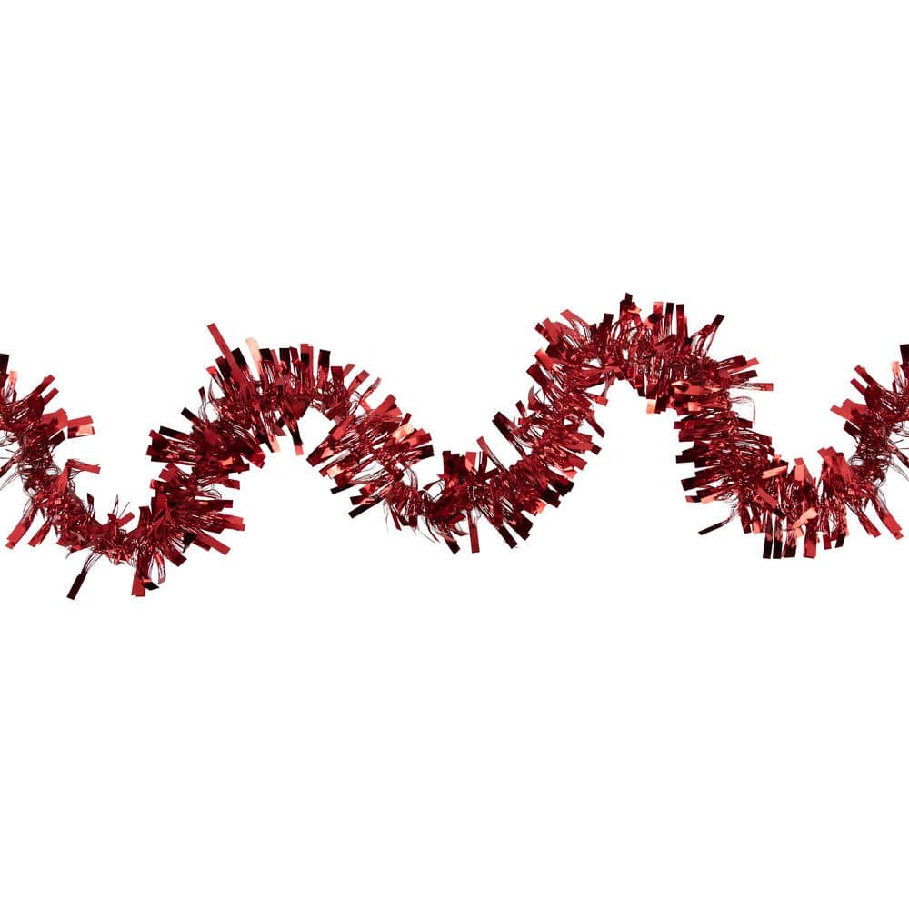 "Boa Wide Cut Tinsel Commercial Christmas Garland-50' x 3""-Red-Unlit" price history on PriceWatchPro