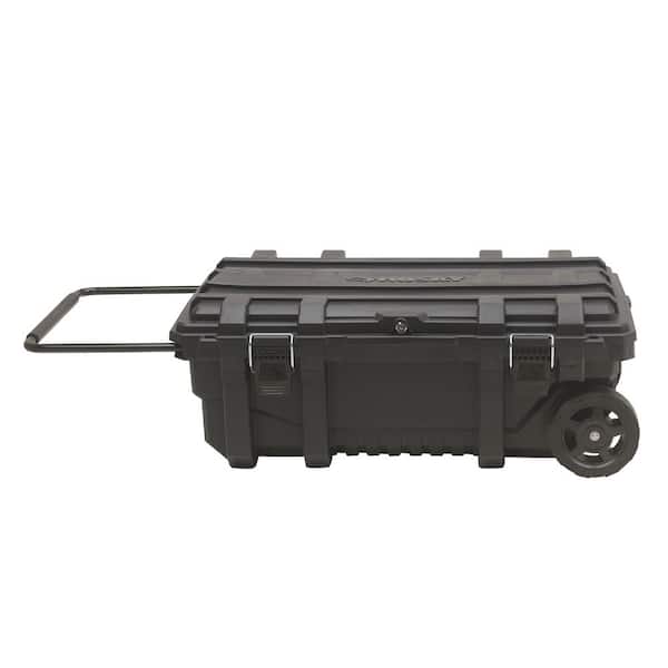 Photo 1 of 23 in. 25 Gal. Black Rolling Toolbox with Keyed Lock - damaged corner 