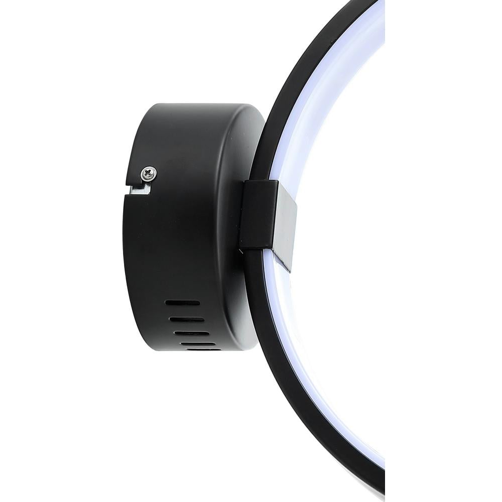 Nathaniel Minimalistic Transitional 12" Matte Black LED Wall Sconce