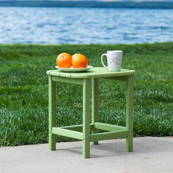 Green Compact Side Table Perfect for Indoor Outdoor Use