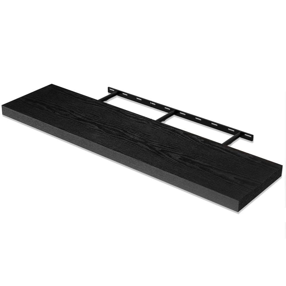 48 in. W x 12 in. D Rustic Black Floating Shelves Decorative Wall Shelf